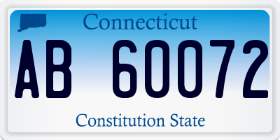 CT license plate AB60072