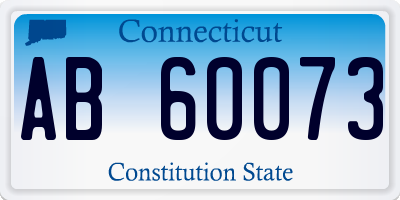 CT license plate AB60073