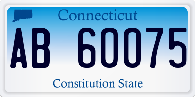CT license plate AB60075