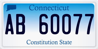 CT license plate AB60077