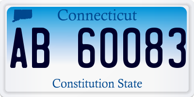 CT license plate AB60083