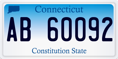 CT license plate AB60092