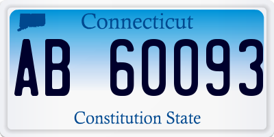 CT license plate AB60093