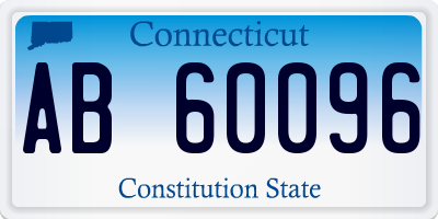 CT license plate AB60096