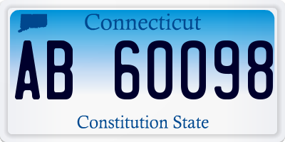 CT license plate AB60098