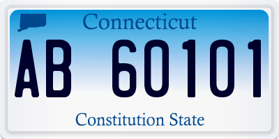 CT license plate AB60101