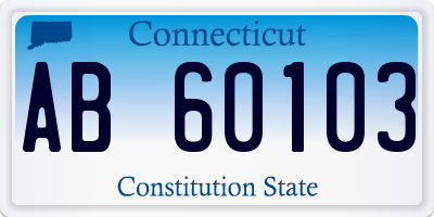 CT license plate AB60103