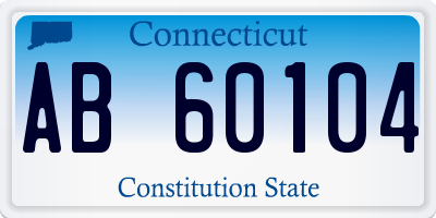 CT license plate AB60104