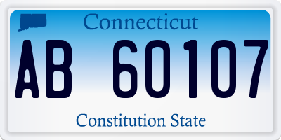 CT license plate AB60107