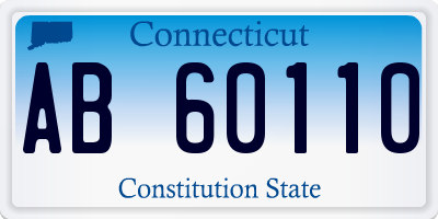 CT license plate AB60110