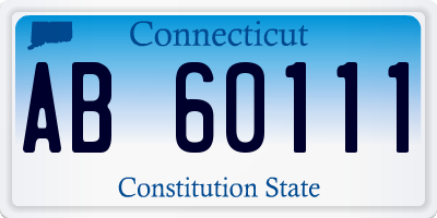 CT license plate AB60111