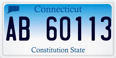 CT license plate AB60113