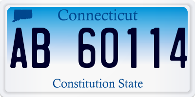CT license plate AB60114