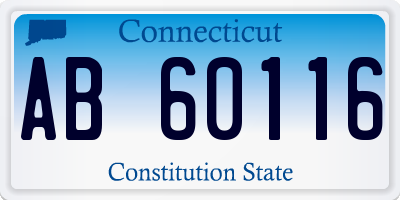 CT license plate AB60116