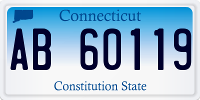 CT license plate AB60119