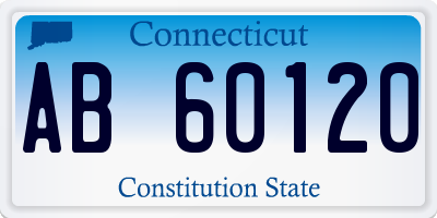 CT license plate AB60120