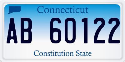 CT license plate AB60122