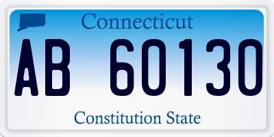 CT license plate AB60130