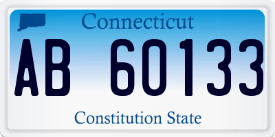 CT license plate AB60133