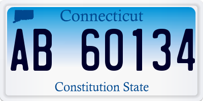 CT license plate AB60134