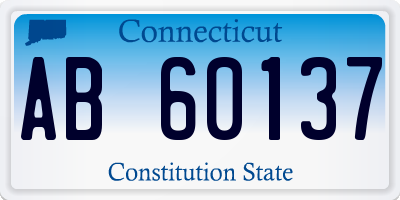 CT license plate AB60137