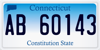 CT license plate AB60143