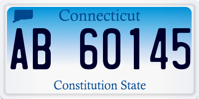 CT license plate AB60145