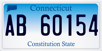 CT license plate AB60154