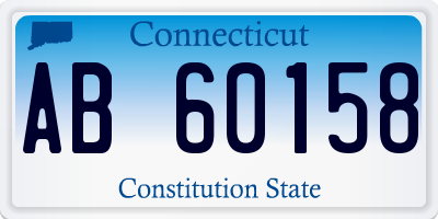 CT license plate AB60158