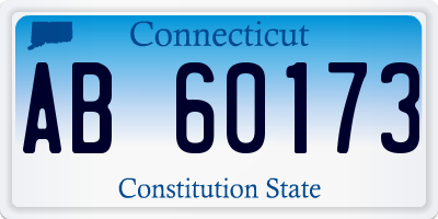 CT license plate AB60173