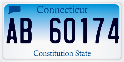CT license plate AB60174
