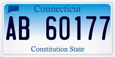 CT license plate AB60177