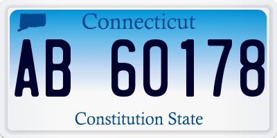 CT license plate AB60178