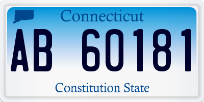 CT license plate AB60181