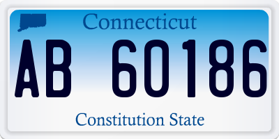 CT license plate AB60186