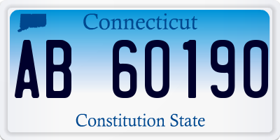 CT license plate AB60190