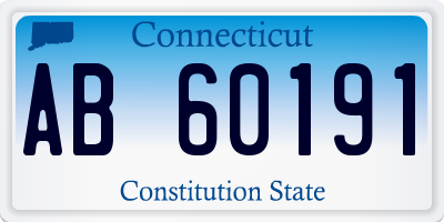 CT license plate AB60191