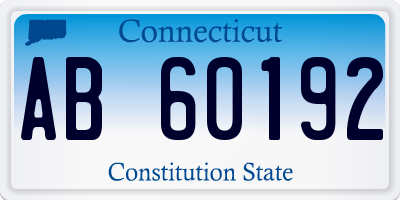 CT license plate AB60192