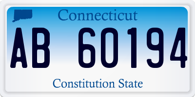 CT license plate AB60194