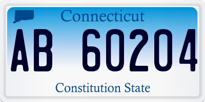 CT license plate AB60204