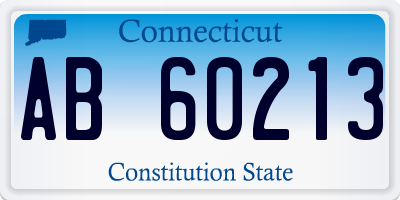 CT license plate AB60213