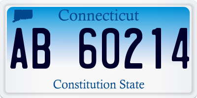 CT license plate AB60214