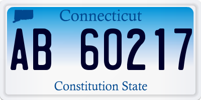 CT license plate AB60217