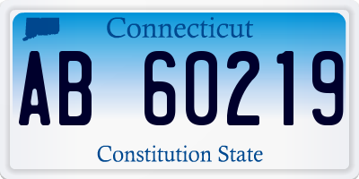 CT license plate AB60219