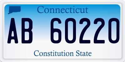 CT license plate AB60220