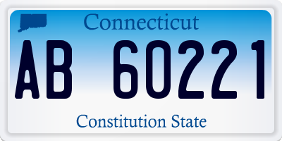 CT license plate AB60221