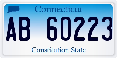 CT license plate AB60223