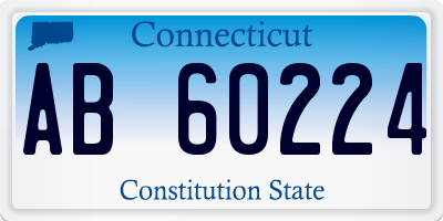 CT license plate AB60224