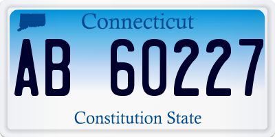 CT license plate AB60227