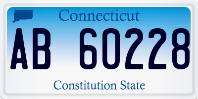 CT license plate AB60228